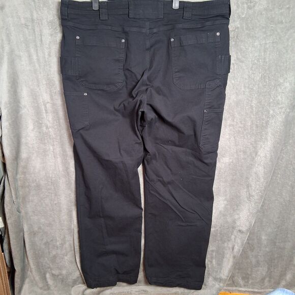 Duluth Flex Fire Hose 42x34 Relax Fit Black Canvas Carpenter Pants Inseam 32 - Picture 2 of 7